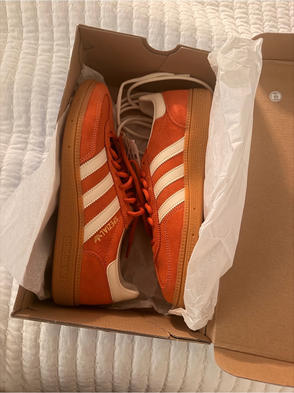 adidas Originals Handbal Spezial Sneakers - OrangeRed/Off-White